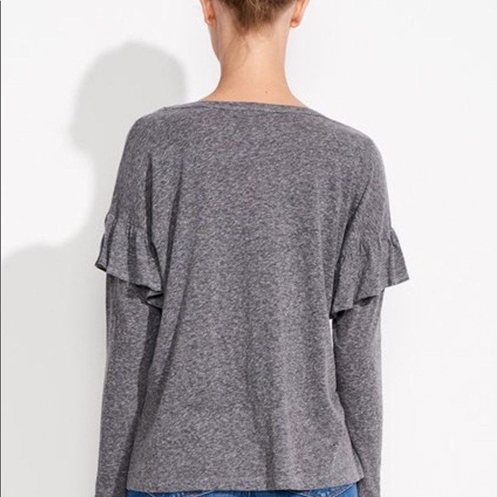 2 for $10/SUNDRY Star Patches Ruffle Long Sleeve - Picture 5 of 8